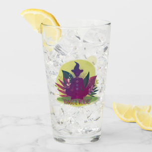 Halloween Yoga Namaste Hexen Glas