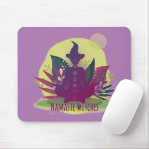 Halloween Yoga Namaste Hexen Mousepad