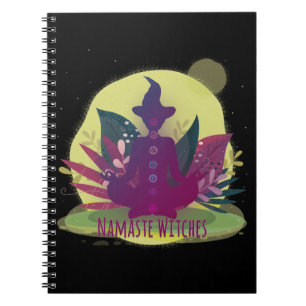 Halloween Yoga Namaste Hexen Notizblock