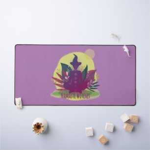 Halloween Yoga Namaste Hexen Schreibtischunterlage