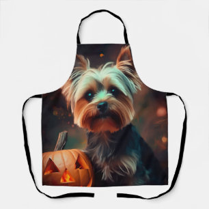 Halloween Yorkshire Terrier mit Pumpkins Beängstig Schürze