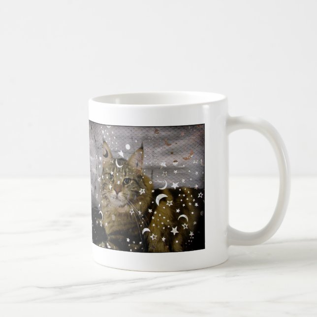 Halloween-Zauberer-Katze Kaffeetasse (Rechts)