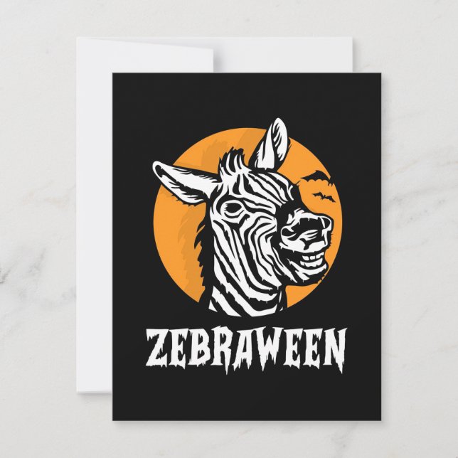 Halloween Zebra Dankeskarte (Vorderseite)