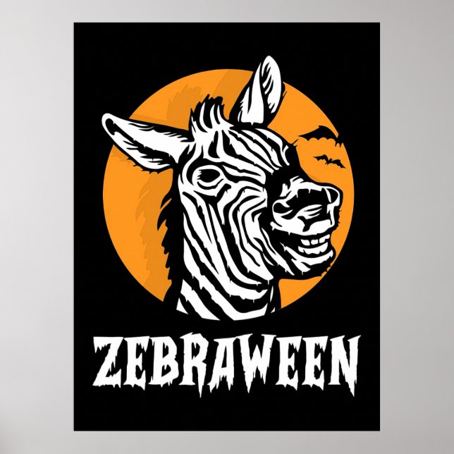 Halloween Zebra Poster (Vorne)