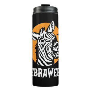 Halloween Zebra Thermosbecher