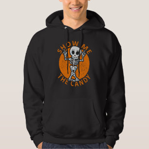 Halloween Zeige mir das Candy Skelett Hoodie