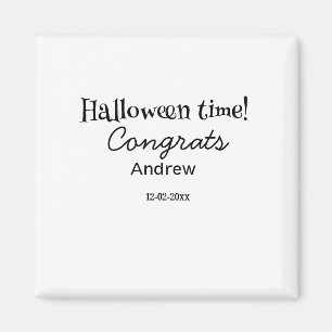 Halloween-Zeit Gratulation Name Datum Jahr Abschlu Magnet