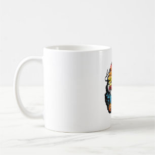 Halloween-Zeit Hexe Kürbisse Fledermäuse Sonnenunt Kaffeetasse