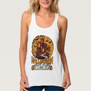 Halloween-Zeit Spukhaus Vollmond Kürbisse Tank Top
