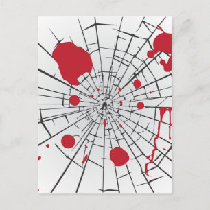 Halloween zersplittertes Glas Postkarte