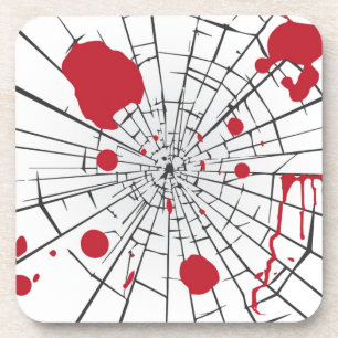 halloween zersplittertes Glas Untersetzer