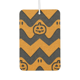 Halloween-Zickzack Muster mit Geistern und Kürbisk Autolufterfrischer
