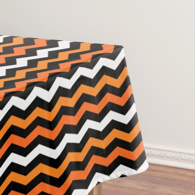 Halloween Zickzack Strip Tablecloth Tischdecke (Beispiel)