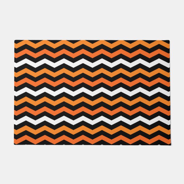 Halloween Zickzack Stripe Doormat Fußmatte (Vorderseite)