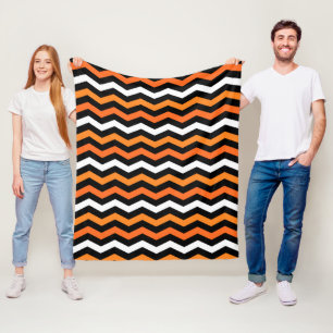 Halloween Zickzack Stripe Fleece Blanket