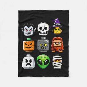 Halloween-Ziegel-Kürbis-Geisterkopf-Kostüm Jungen Fleecedecke