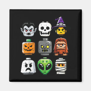 Halloween-Ziegel-Kürbis-Geisterkopf-Kostüm Jungen Magnet