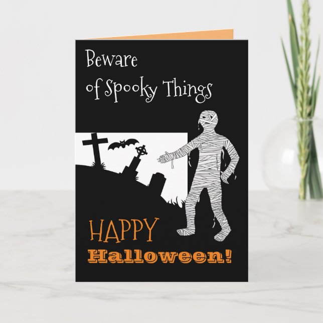 Halloween Zitat Black Cat Hexenkuchen Friedhof Mum Karte (Vorderseite)