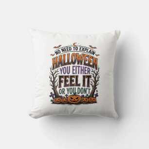 Halloween-Zitat-Shirt Vintage-Kürbis-Fledermaus-Ba Kissen
