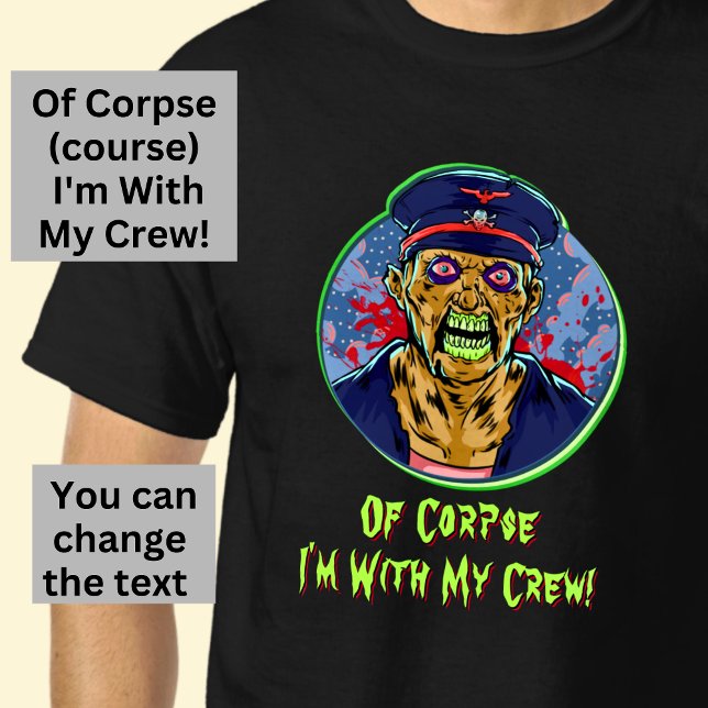 Halloween Zombie Beängstigend Angry Ghost Captain  T-Shirt (Von Creator hochgeladen)