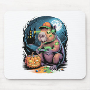 Halloween Zombie Capyra Gamer Verlassenes Schloss Mousepad