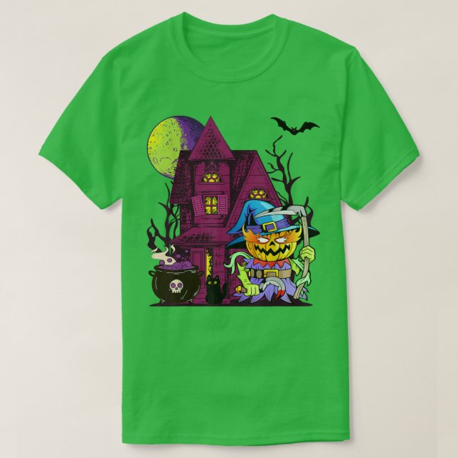 Halloween Zombie Evil Killer Demon Pumpkin Horror T-Shirt (Design vorne)
