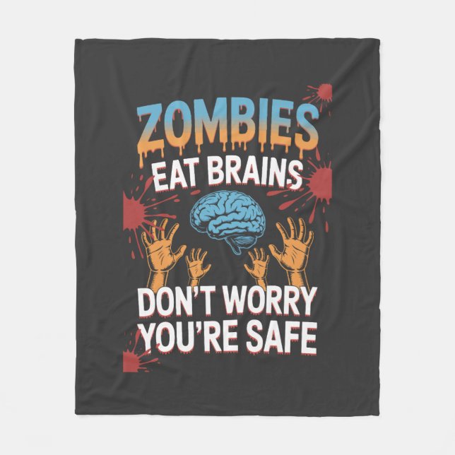 Halloween-Zombie Fleecedecke (Vorderseite)