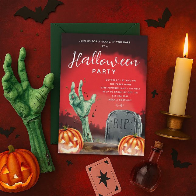 Halloween Zombie Friedhof Party Einladung (Von Creator hochgeladen)