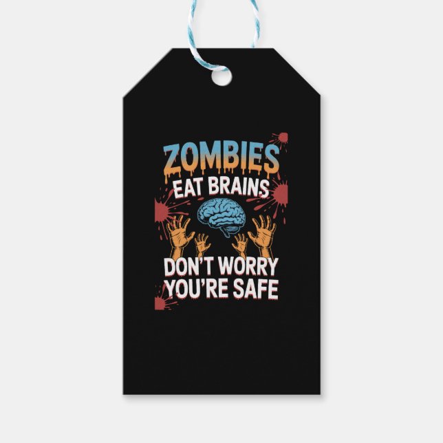 Halloween Zombie Geschenkanhänger (Vorderseite)