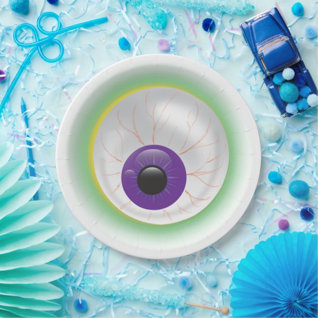 Halloween Zombie Ghost Eyeball Cyclops Auge Pappteller (Party)