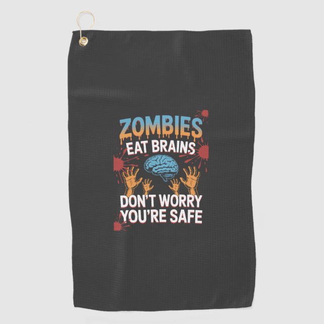 Halloween-Zombie Golfhandtuch (Vorderseite)