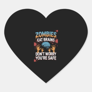 Halloween Zombie Herz-Aufkleber