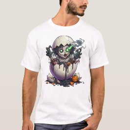 Halloween-Zombie in Eierschale T-Shirt