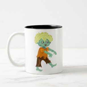 Halloween-Zombie-Junge Zweifarbige Tasse