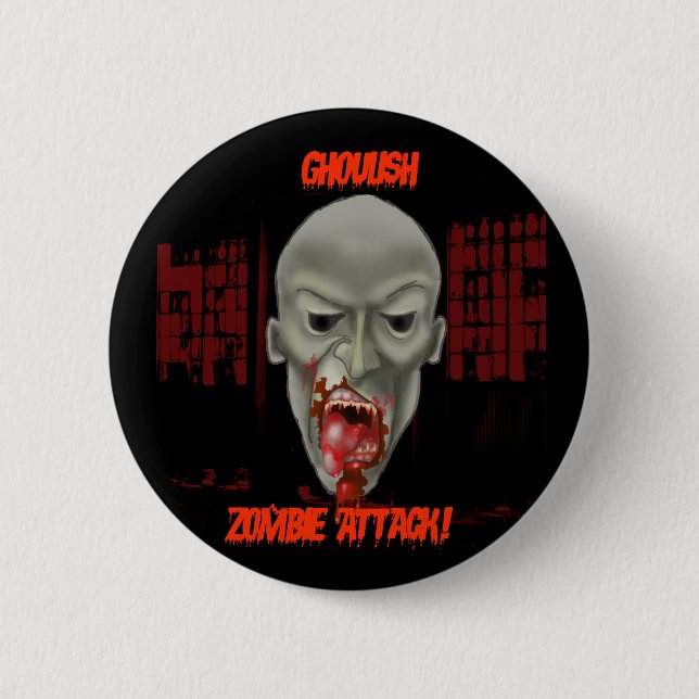 Halloween-Zombie-Knopf! Button (Vorderseite)