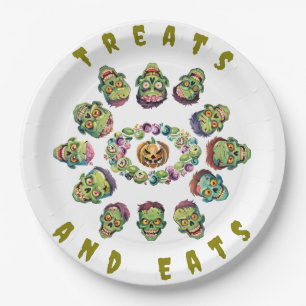 Halloween Zombie-Kreis Pappteller