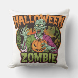Halloween Zombie mit Kürbiswurfkissen: Spooky Kissen
