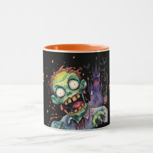 Halloween, Zombie,Schrei aus dem lila Schloss , Tasse