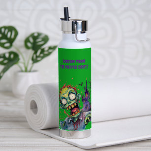 Halloween, Zombie,Schrei aus dem lila Schloss , Trinkflasche