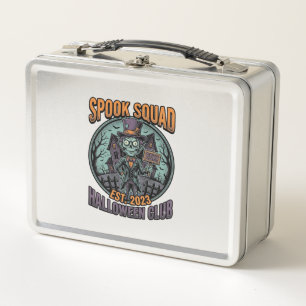 Halloween Zombie-Shirt Lustig Spook Squad Graviert Metall Brotdose