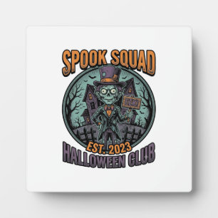 Halloween-Zombie-Shirt Lustiges Spook Squad Gravie Fotoplatte