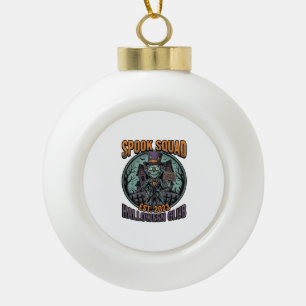 Halloween-Zombie-Shirt Lustiges Spook Squad Gravie Keramik Kugel-Ornament