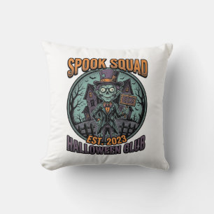 Halloween-Zombie-Shirt Lustiges Spook Squad Gravie Kissen