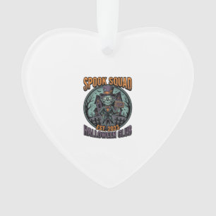Halloween-Zombie-Shirt Lustiges Spook Squad Gravie Ornament