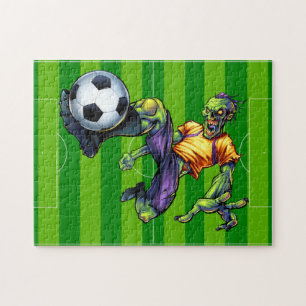 Halloween Zombie Soccer Forward Player Sports
