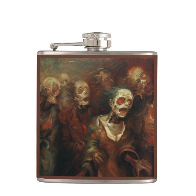 Halloween - Zombies 1 Flachmann (Vorderseite)