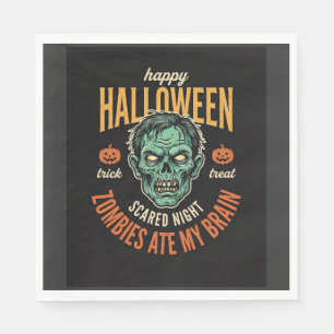 Halloween Zombies Haben Mein Gehirn Gefressen Serviette