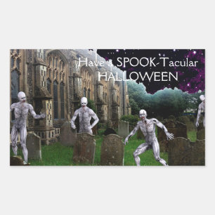 Halloween Zombies Rechteckiger Aufkleber
