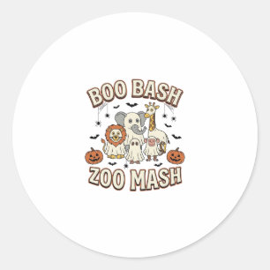 Halloween-Zoo-Boo-Bash-lustige-Tierparty_1 Runder Aufkleber