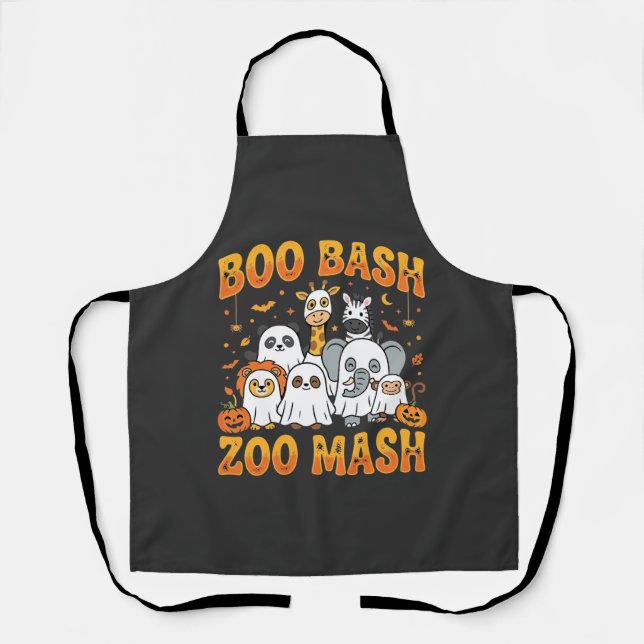 Halloween-Zoo-Tiere Boo Bash Zoo Mash_1 Schürze (Vorderseite)
